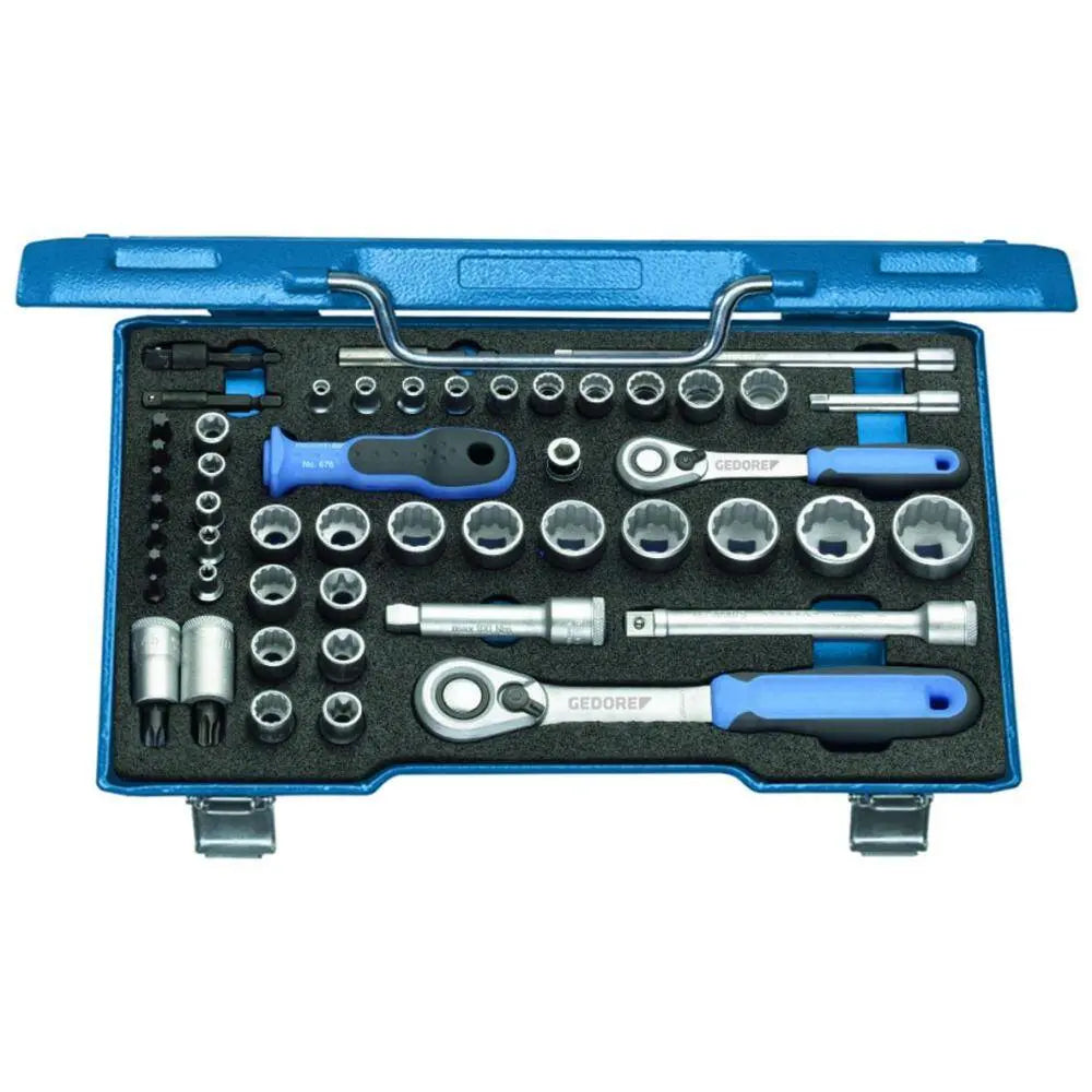 Gedore 2075695 (Series D30 TX20 U-20) Socket set 3/8" + 1/4, 50 pcs Gedore
