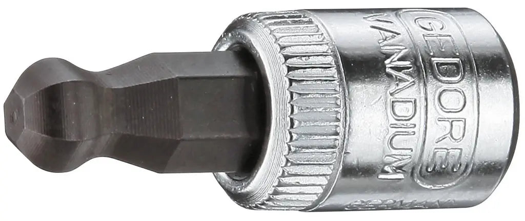 Gedore 1/4 in Ball Head Internal Hexagon Screwdriver Bit Socket, 6mm - GD 2219468 Gedore