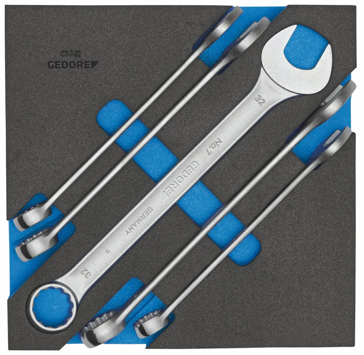 Gedore 1500 CT2-7-32 Combination Wrench set in 2/3 Check-Tool module 2308886 Gedore