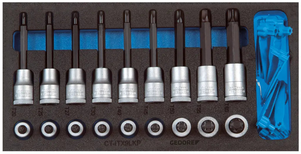 Gedore Set of 19 1/2 in Screwdriver Bit Socket with CT Module - GD 2308940 Gedore