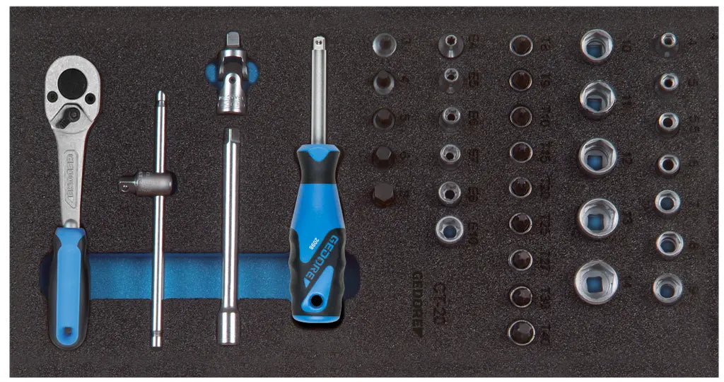 Gedore Set of 37 1/4 in Socket Wrench Assortment with CT Module - GD 2308967 Gedore