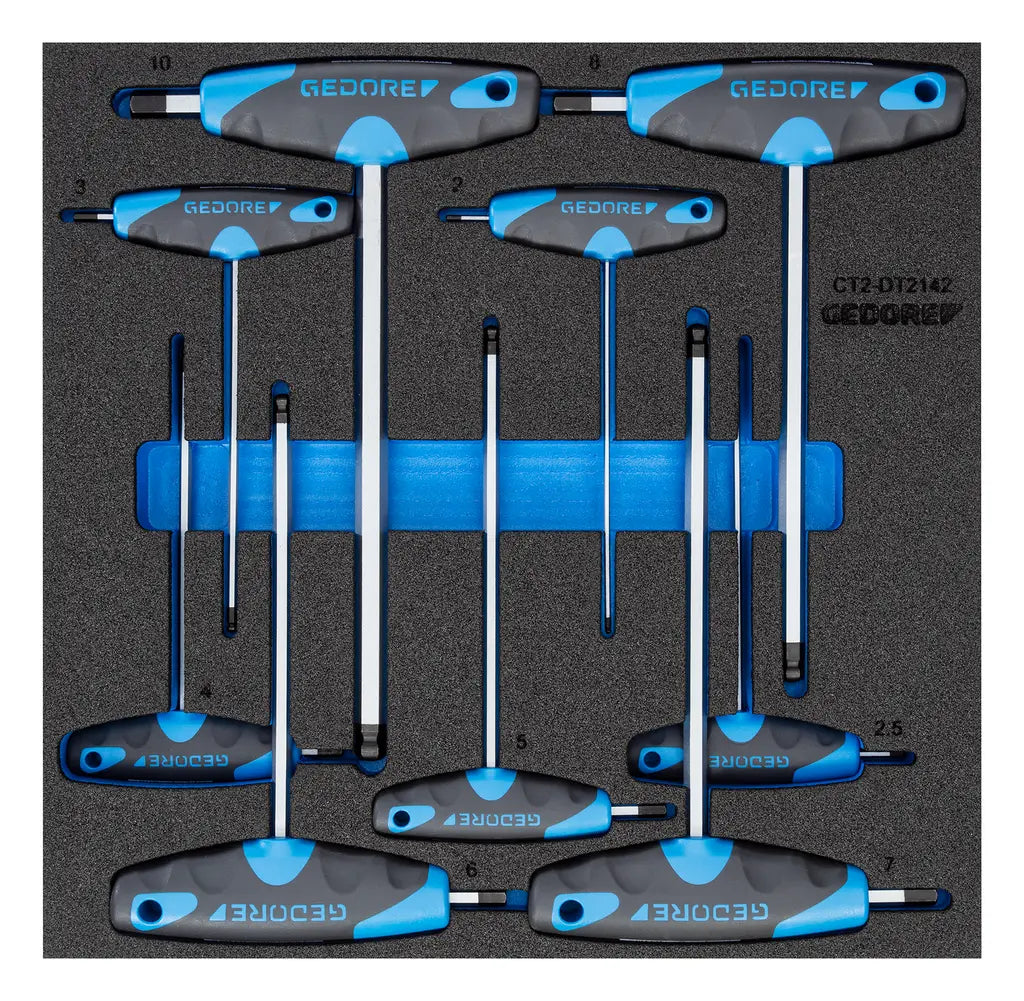 Gedore Set of 9 Hexagon Socket Key with Check-Tool Module - GD 2309009 Gedore