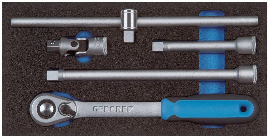 Gedore Set of 5 Accessories for 1/2 in Socket Wrench Inserts with Check Tool Module - GD 2309114 Gedore