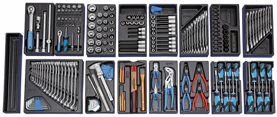 Gedore 1500 ES-02-2004 Tool trolley with 207-piece tool assortment 2657708 Gedore
