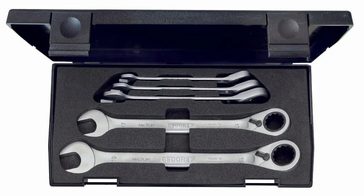 Gedore 7 UR-005 Combination ratchet Wrench set, reversible 5 pcs 8-19 mm 2327651 Gedore