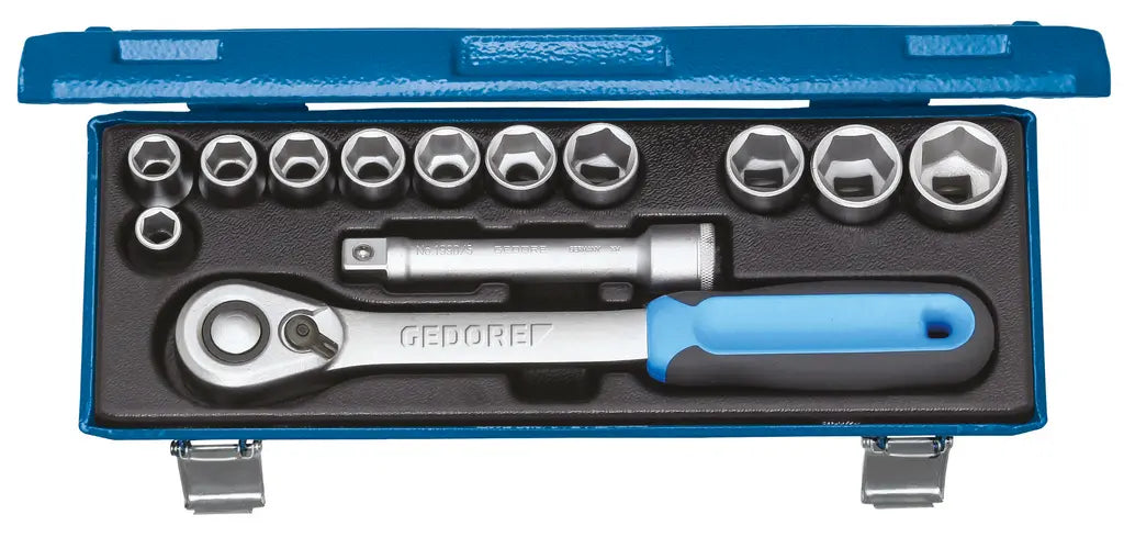Gedore Set of 13 1/2 in Hexagon Socket Wrench, 10 - 24mm - GD 2545810 Gedore