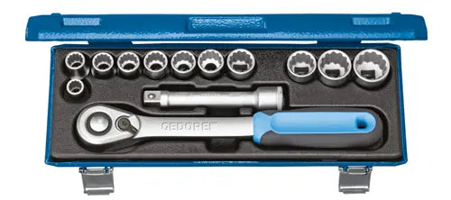 Gedore D 19 KMU-20 Socket set 1/2" 13 pieces UD profile 10-24 mm - GD 2545829 Gedore