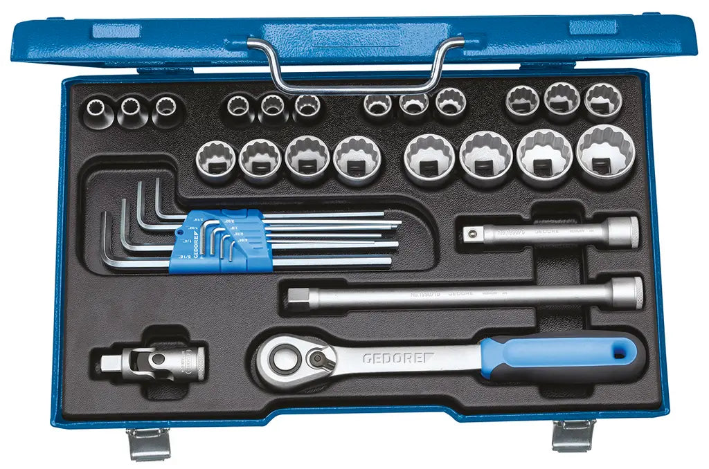 Gedore Set of 31 1/2 in UD Profile Socket Wrench, 5/16 - 1-1/4 in - GD 2546027 Gedore