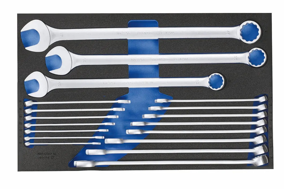 Gedore 2005 CT4-7 XL Combination Wrench set in 4/4 CT tool module, 18 pcs 2704226 Gedore