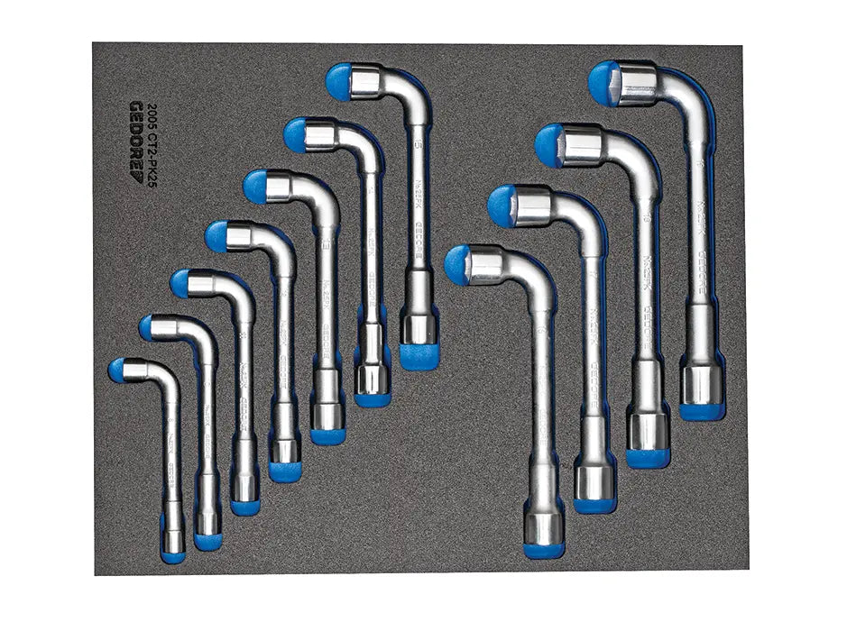 Gedore Set of 11 Double Ended Socket Wrench with Check Tool Module - GD 2841851 Gedore