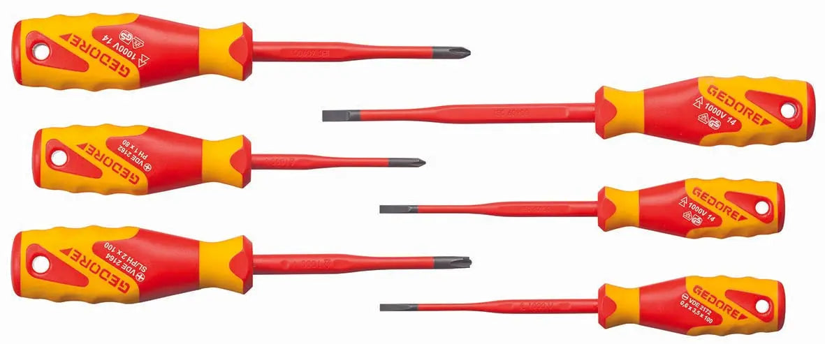 Gedore VDE 2162-2172 PM-06 VDE Screwdriver set SLIM DRIVE, 6 pcs 2928701 Gedore