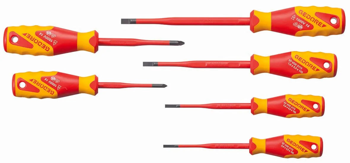 Gedore VDE 2162-2172 PZ-06 VDE Screwdriver set SLIM DRIVE, 6 pcs 2928728 Gedore