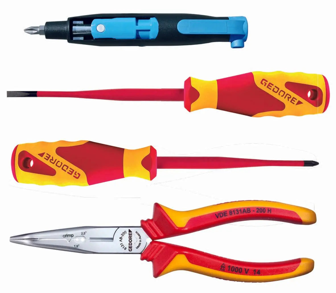 Gedore 1102-006 VDE VDE Tool set 4 pcs in L-BOXX Mini 2951770 Gedore