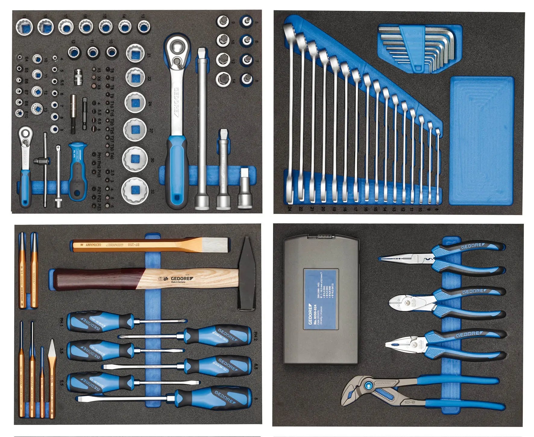 Gedore TS-147 Tool assortment in CT modules, 147 pieces 2955997 Gedore