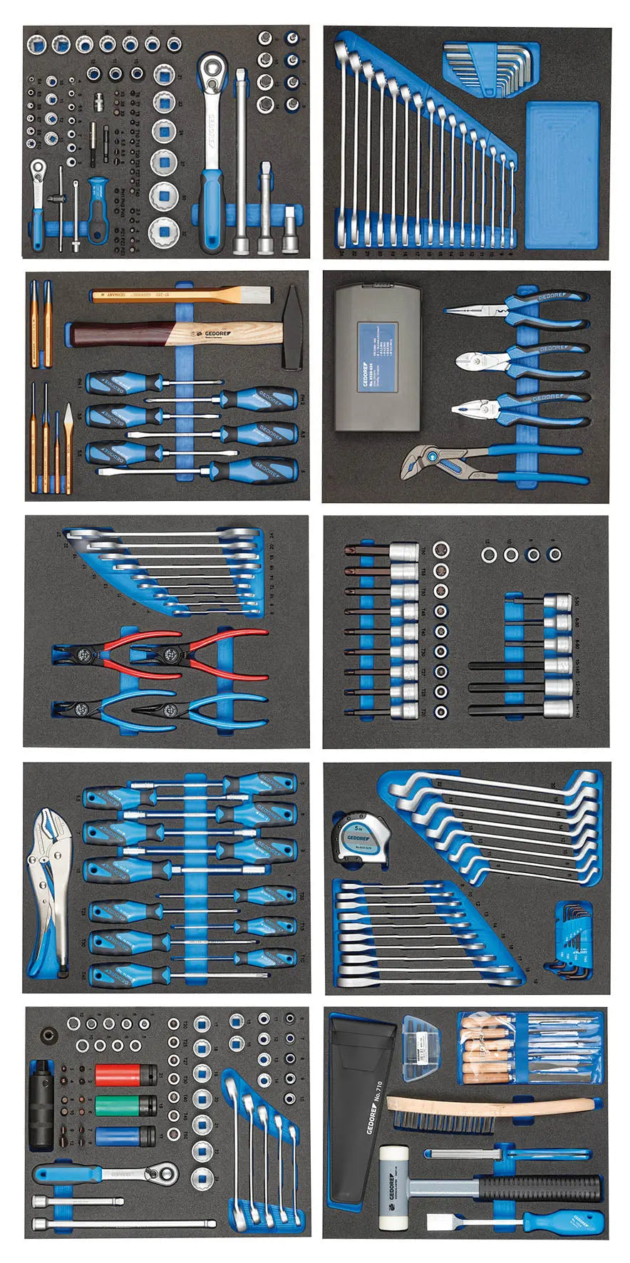 Gedore TS-308 Tool assortment in CT modules, 308 pieces 2956535 Gedore