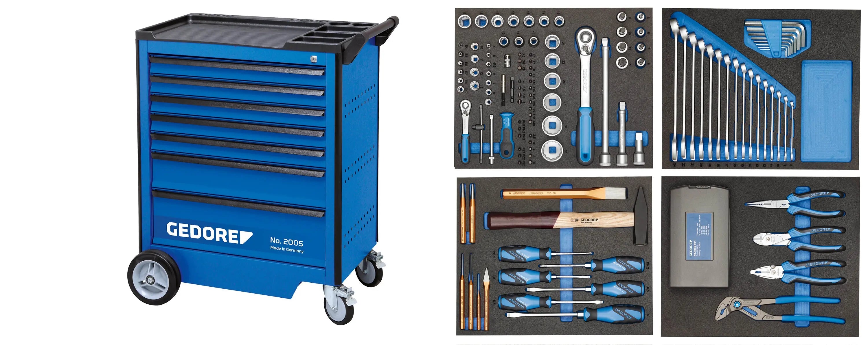 Gedore 2005-TS-147 Tool Trolley with assortment 2980282 Gedore