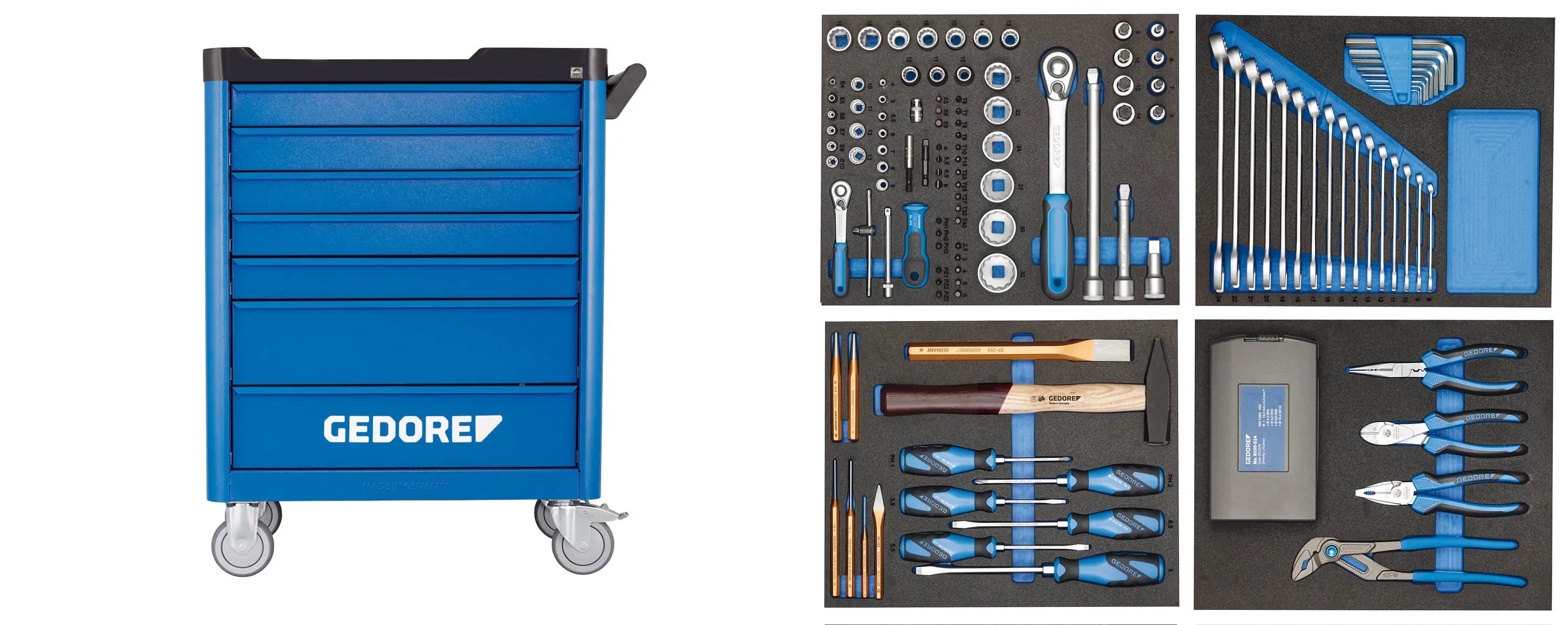 Gedore WSL-L-TS-147 Tool Trolley with assortment 2980312 Gedore