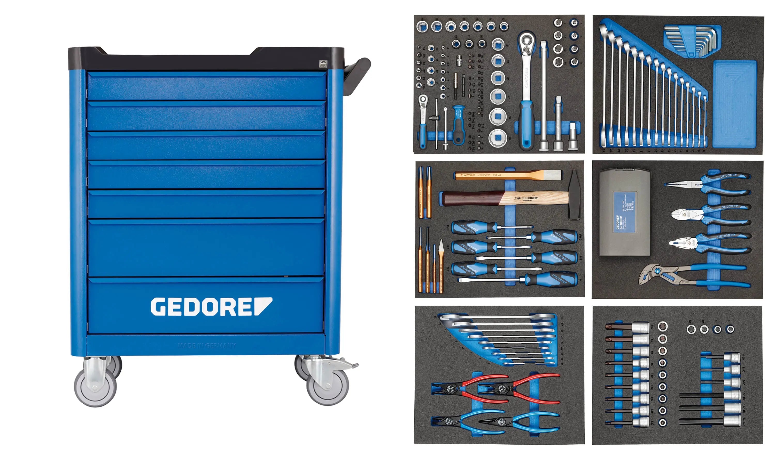 Gedore WSL-L-TS-190 Tool Trolley with assortment 2980320 Gedore