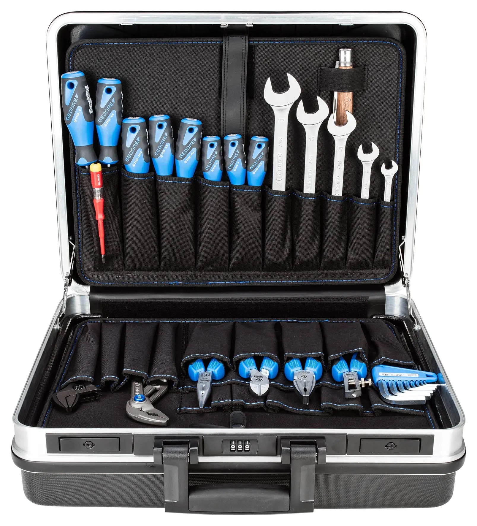 Gedore 1041-001 Tool Set basic in case, 74 pcs. 3082121 Gedore