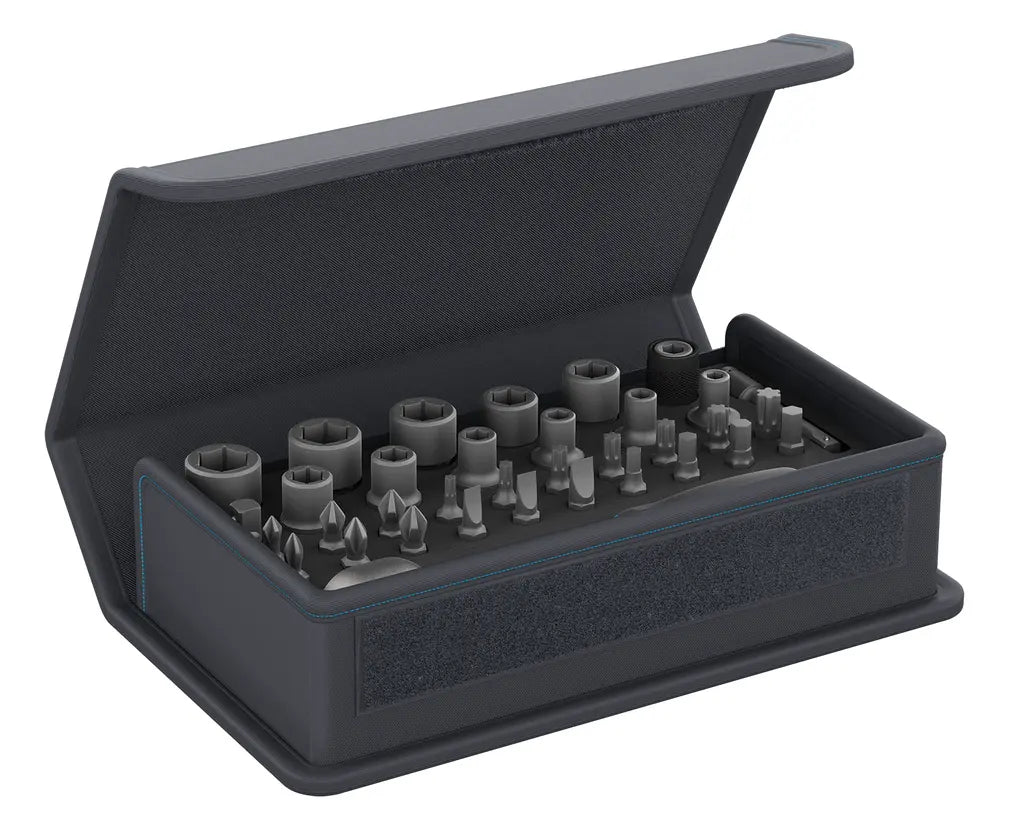 Gedore Set of 35 1/4 in Socket Wrench Bit with Ratchet - GD 3085015 Gedore