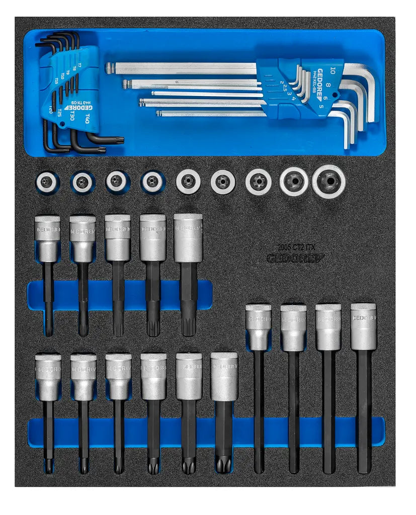 Gedore Set of 41 1/2 in Screwdriver Bit Socket with CT Module - GD 3109119 Gedore