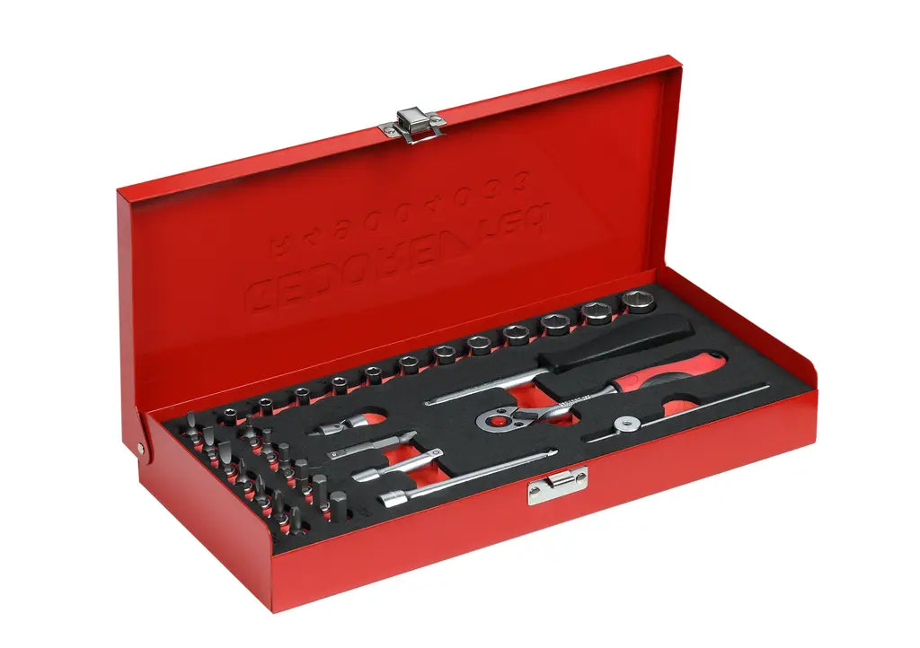 Gedore Set of 32 1/4 in Socket Wrench, 4 - 13mm - GD 3300000 Gedore