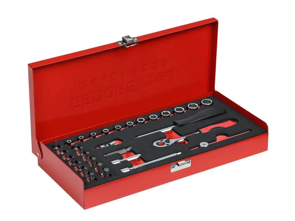 Gedore Set of 49 1/4 in Socket Wrench with Universal Joint, 4 - 13mm - GD 3300001 Gedore