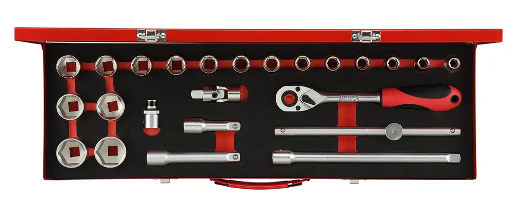 Gedore Set of 24 1/2 in Socket Wrench, 10 - 32mm - GD 3300006 Gedore
