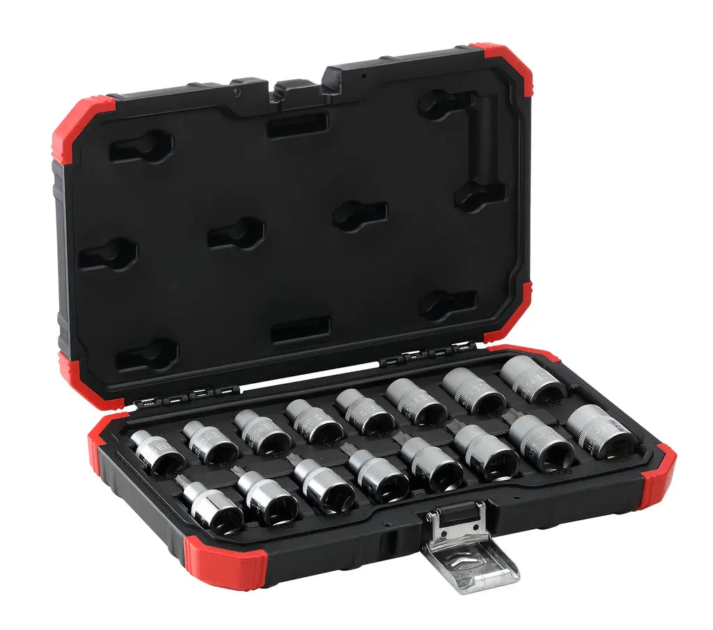 Gedore Set of 16 1/2 in Socket, TX E10 - 24, T30 - 70 - GD 3300009 Gedore