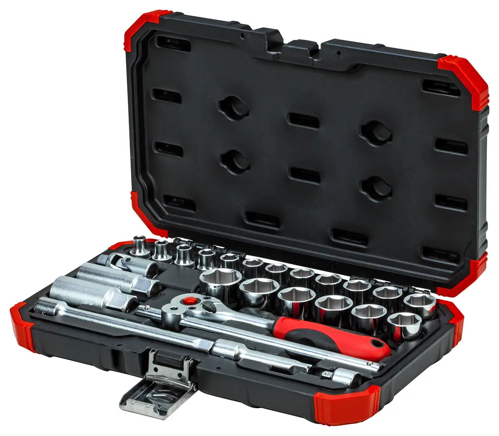 Gedore Set of 26 3/8 in Socket Wrench, 6 - 24mm - GD 3300053 Gedore