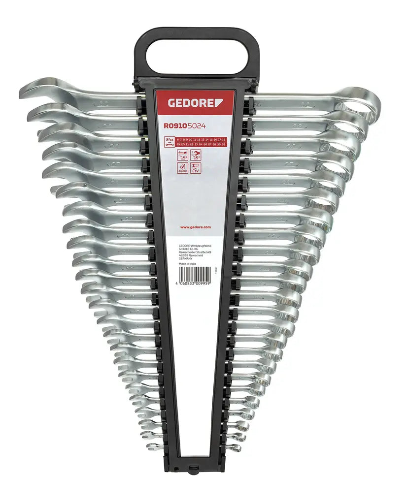 Gedore Set of 24 Ring Jaw Combination Wrench, 6 - 32mm - GD 3300995 Gedore