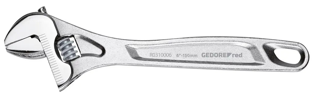 Gedore 15 deg Chrome Adjustable Wrench, 20mm, Length 150mm - GD 3300996 Gedore