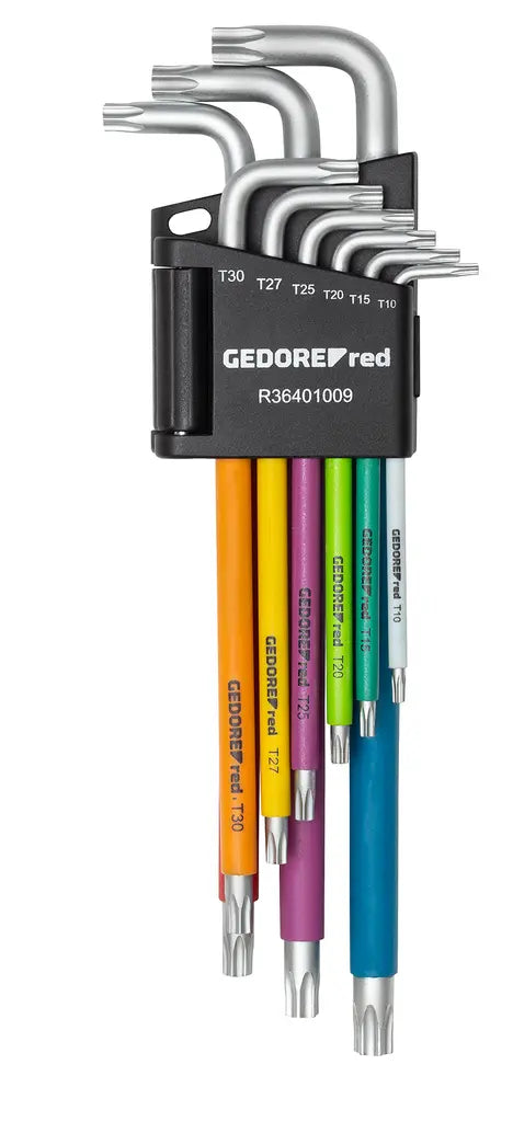 Gedore Set of 9 Torx Long Offset Screwdriver, T10 - 50 - GD 3301333 Gedore