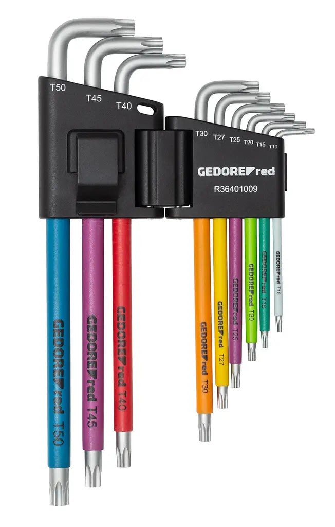 Gedore Set of 9 Torx Long Offset Screwdriver, T10 - 50 - GD 3301333 Gedore