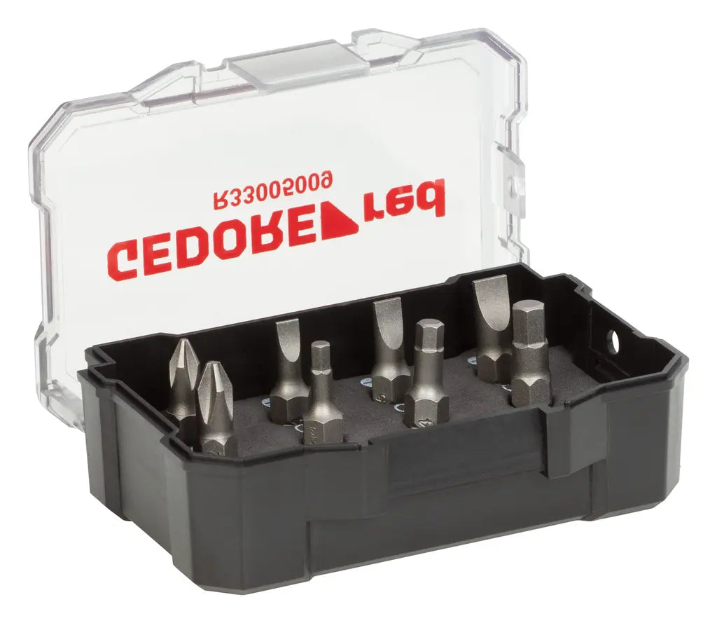 Gedore Set of 9 1/4 in Bit Box, PH+SL+6-Edge+Bit Holder - GD 3301346 Gedore