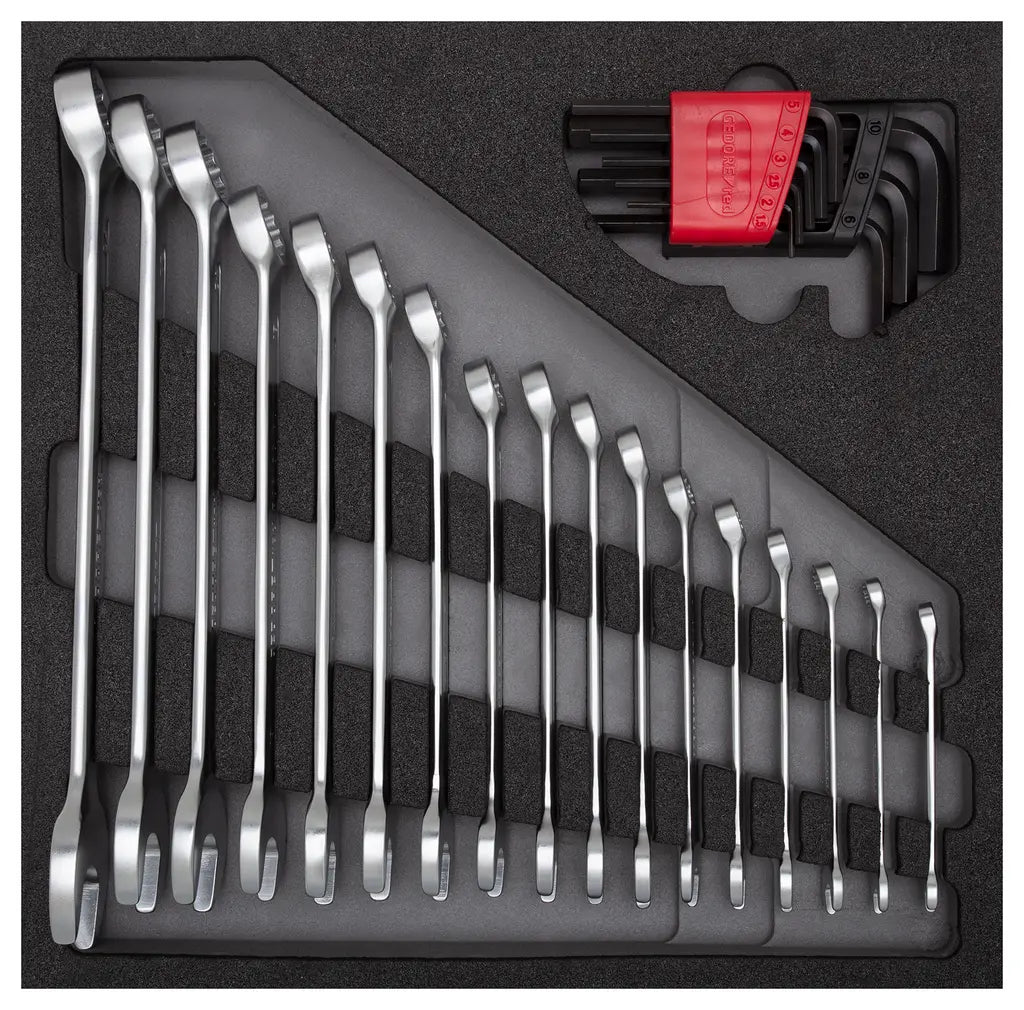 Gedore Set of 26 Ring Jaw Combination Wrench with 4/6 CT Module - GD 3301699 Gedore