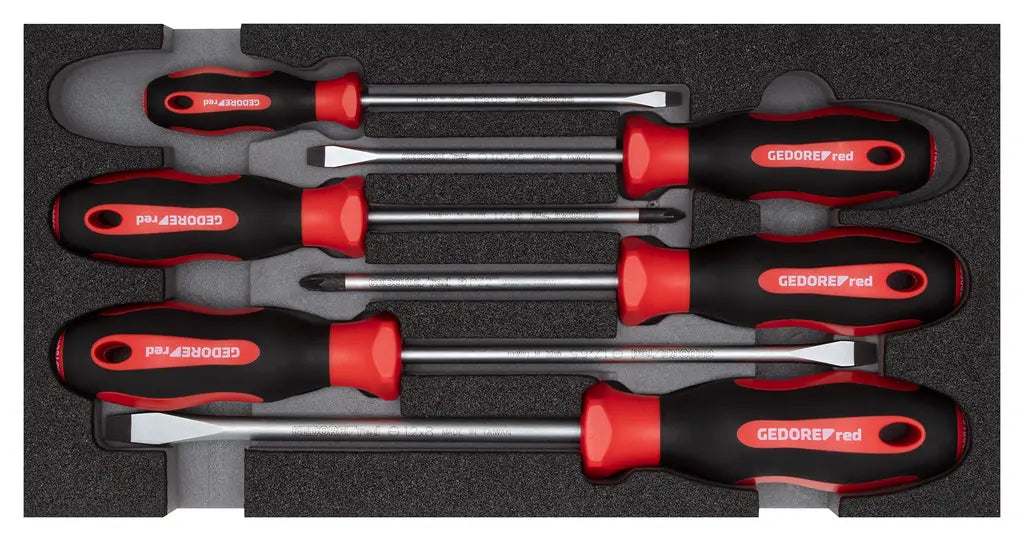 Gedore Set of 6 Screwdriver with 2/6 CT Module, PZ and SL - GD 3301713 Gedore