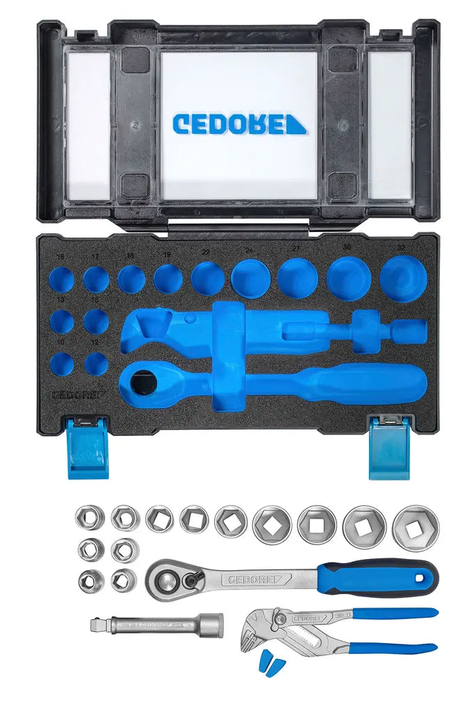 Gedore Set of 18 Socket Wrench with Plier Wrench - GD 3416321 Gedore