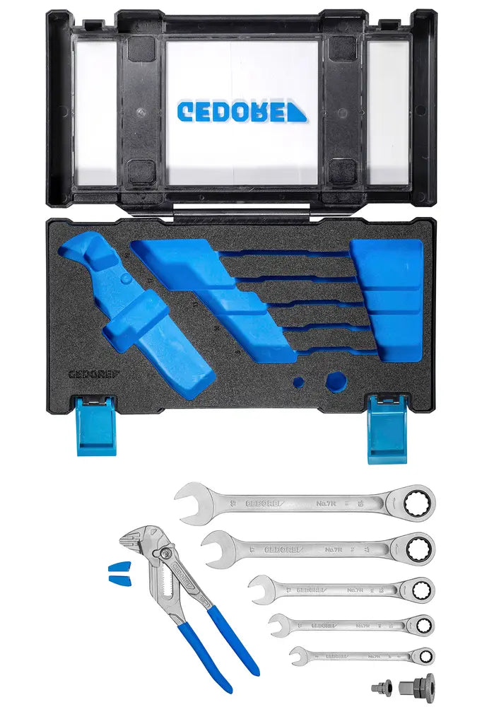 Gedore Set of 10 Ratchet and Pliers Wrench - GD 3416356 Gedore