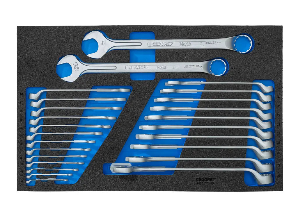 Gedore Set of 25 Combination Wrench with Check-Tool Module - GD 3434982 Gedore