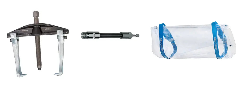 Gedore Set of 3 1.04/HP3A-B 2-Arm High Power Hydraulics Universal Puller with Protection - GD 3461815 Gedore