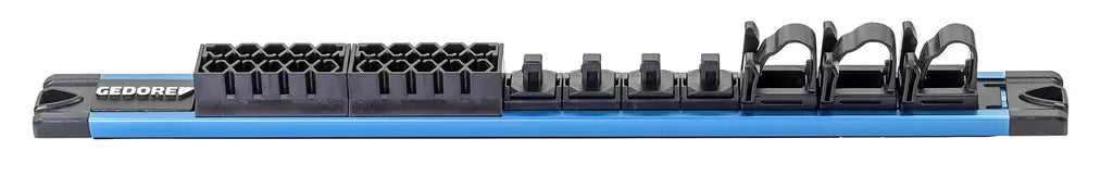 Gedore 1/4 in Empty Magnetic Socket Rail with 10 Slots - GD 3520757 Gedore
