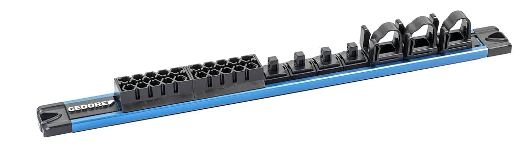 Gedore 1/4 in Empty Magnetic Socket Rail with 10 Slots - GD 3520757 Gedore