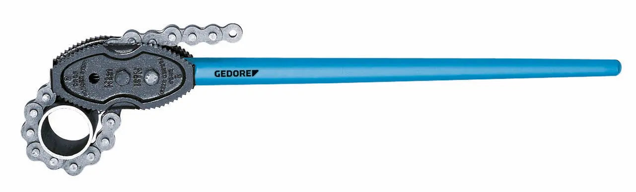 Gedore 122002 Chain pipe wrench, American pattern 1/8-2" 4535360 Gedore