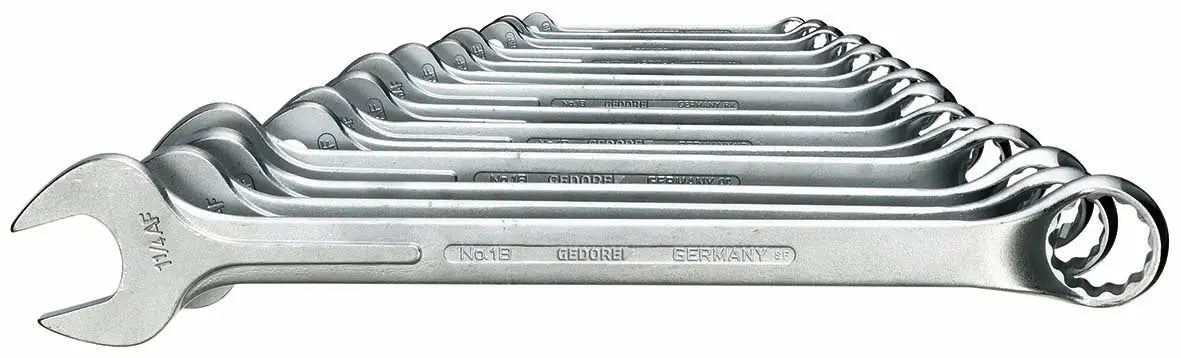 Gedore 1 B-014 A Combination Wrench set 14 pcs 5/16-1.1/4" 6013650 Gedore