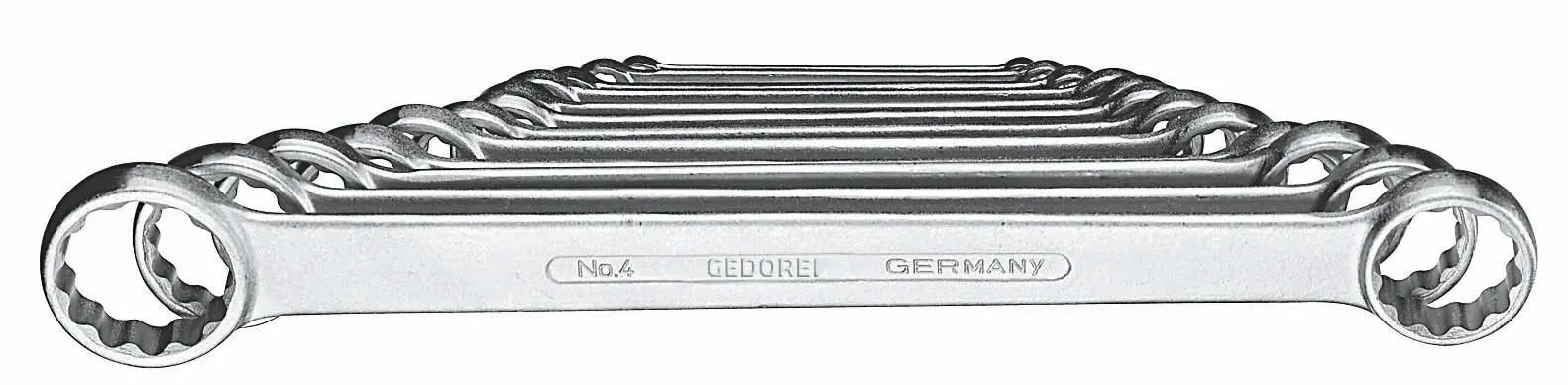 Gedore 4-12 Flat ring wrench set 12 pcs 6-32 mm 6062000 Gedore