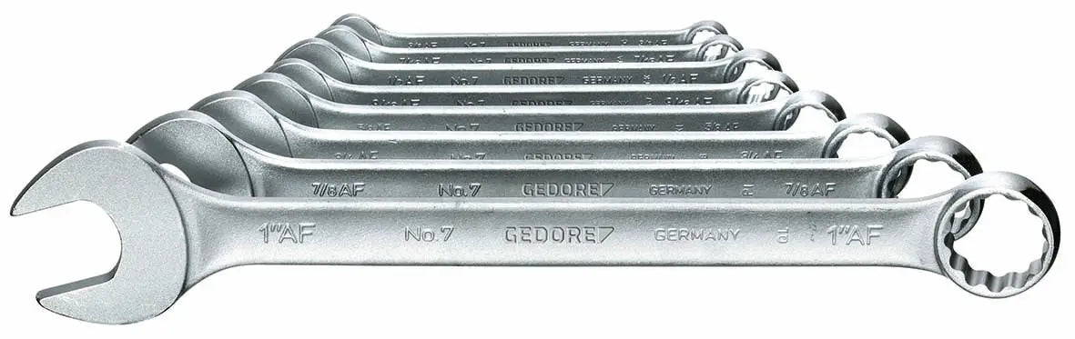 Gedore 7-08 A Combination Wrench set 8 pcs 3/8-1AF 6091450 Gedore