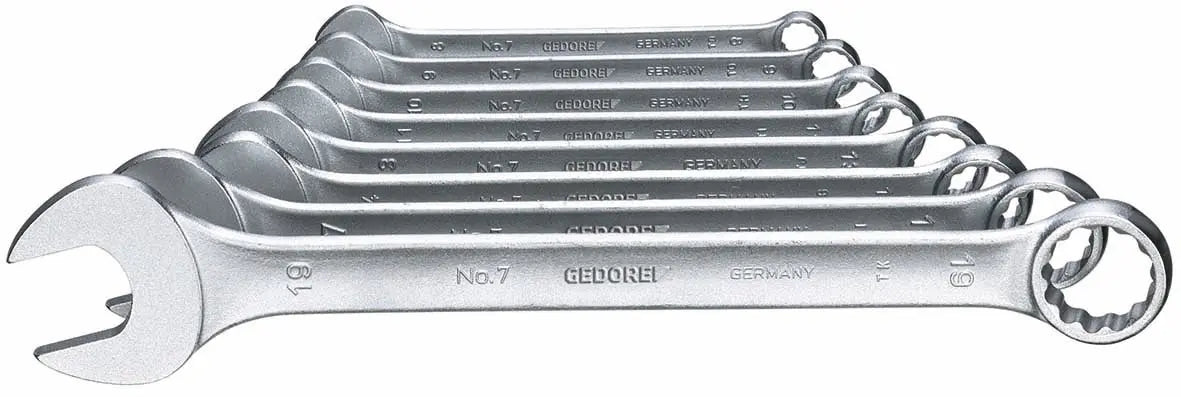 Gedore 7-080 Combination Wrench set 8 pcs 8-19 mm 6092850 Gedore