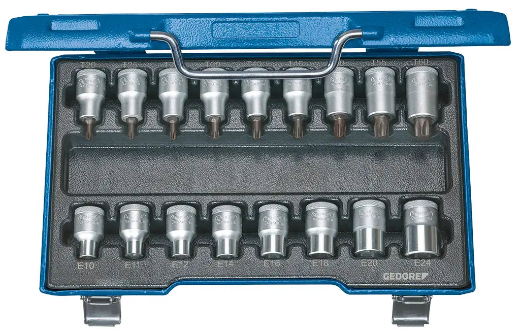Gedore Set of 17 1/2 in Inside and Outside Torx Screwdriver - GD 6129520 Gedore