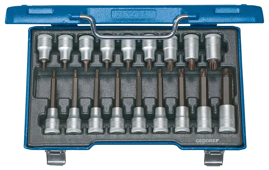 Gedore Set of 18 1/2 in Torx Screwdriver, T20 - 60 - GD 6138510 Gedore